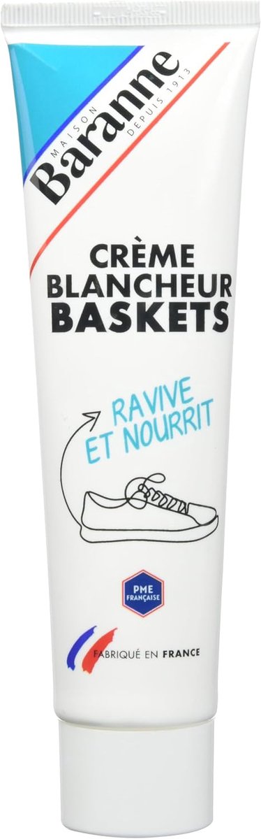 Sneaker crème wit - traditionele wax - beschermt en laat glanzen - 100 ml - SnelShoppen