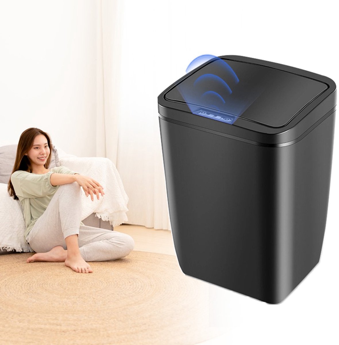 Slimme Prullenbak 12L met Bewegingssensor - Automatisch & Contactloos