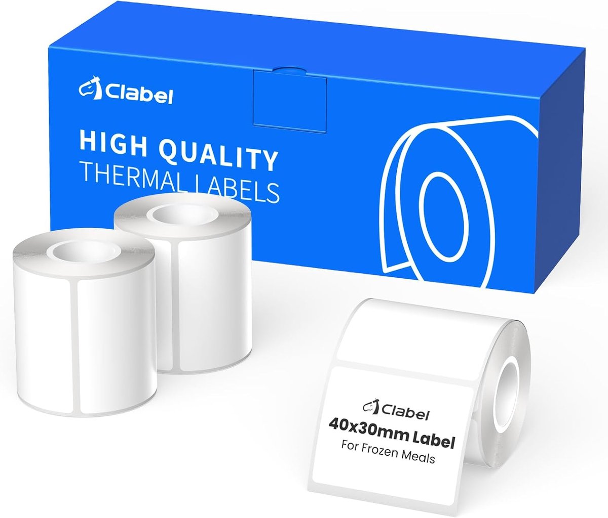 Witte labels 40 x 30 mm - 3 rollen - zelfklevend - ideaal voor organisatie - ShopVlot