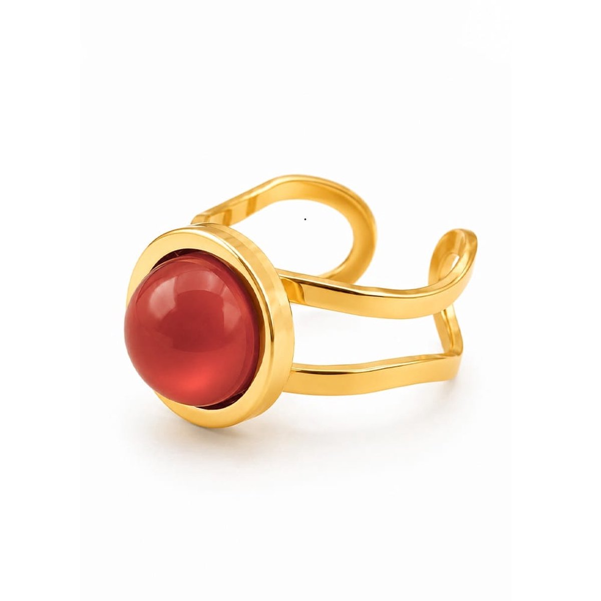 Azélys Gouden Ring met Carneeol