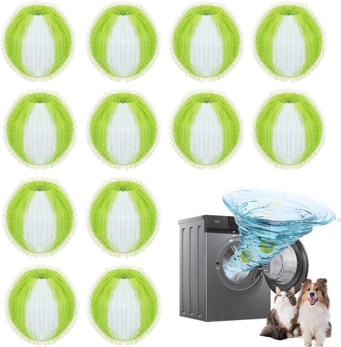 12 stuks dierenhaarverwijderaar, wasmachine, pluisballen, wasmachine, haarverwijderaar, dierenhaarverwijderaar