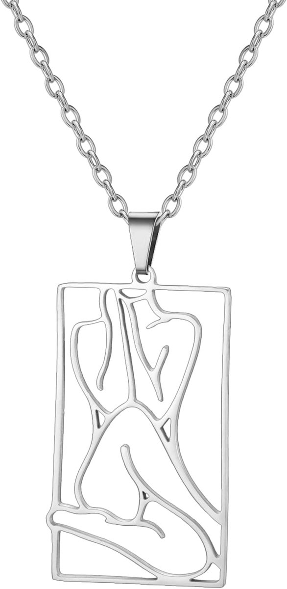 Vrouwelijke Body Line Ketting Voor Vrouwen Rvs Abstracte Esthetische Minimalistische Fashion-forward Sieraden Geschenken