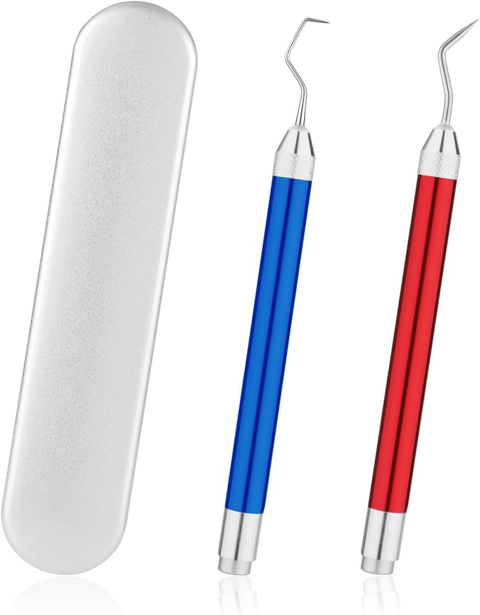 2st LED-Wiedgereedschap voor Vinyl, Verlicht Vinyl Wiedgereedschap met Licht Ambachtelijke Wiedgereedschap met Haken voor Doe-Het-Zelf Knutselen Van Silhouetten Cameo's (Mix, Rood, Blauw)
