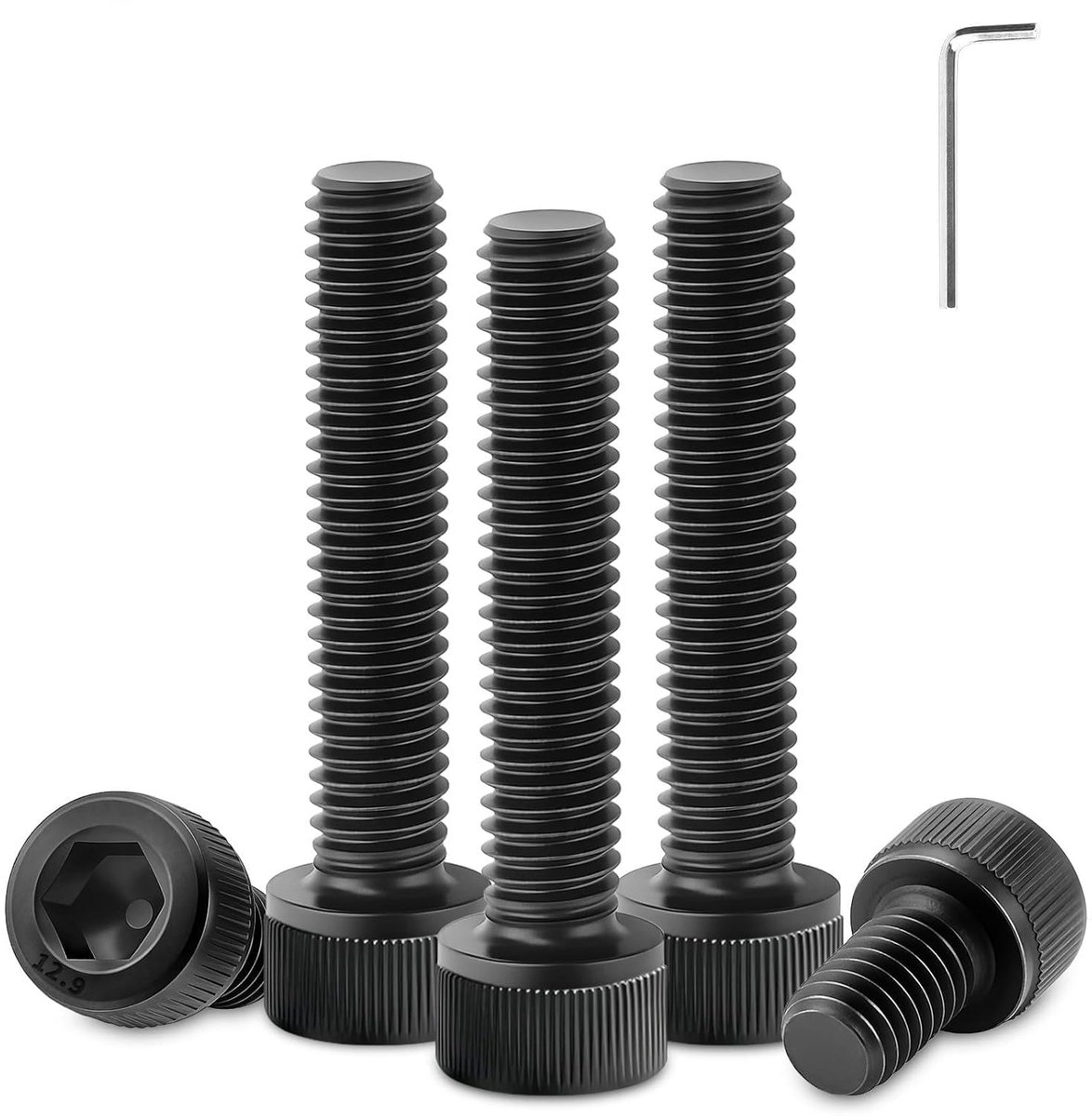 150 stuks schroeven cilinderschroeven met binnenzeskant M4 x 10 mm zwart cilinderkopschroeven