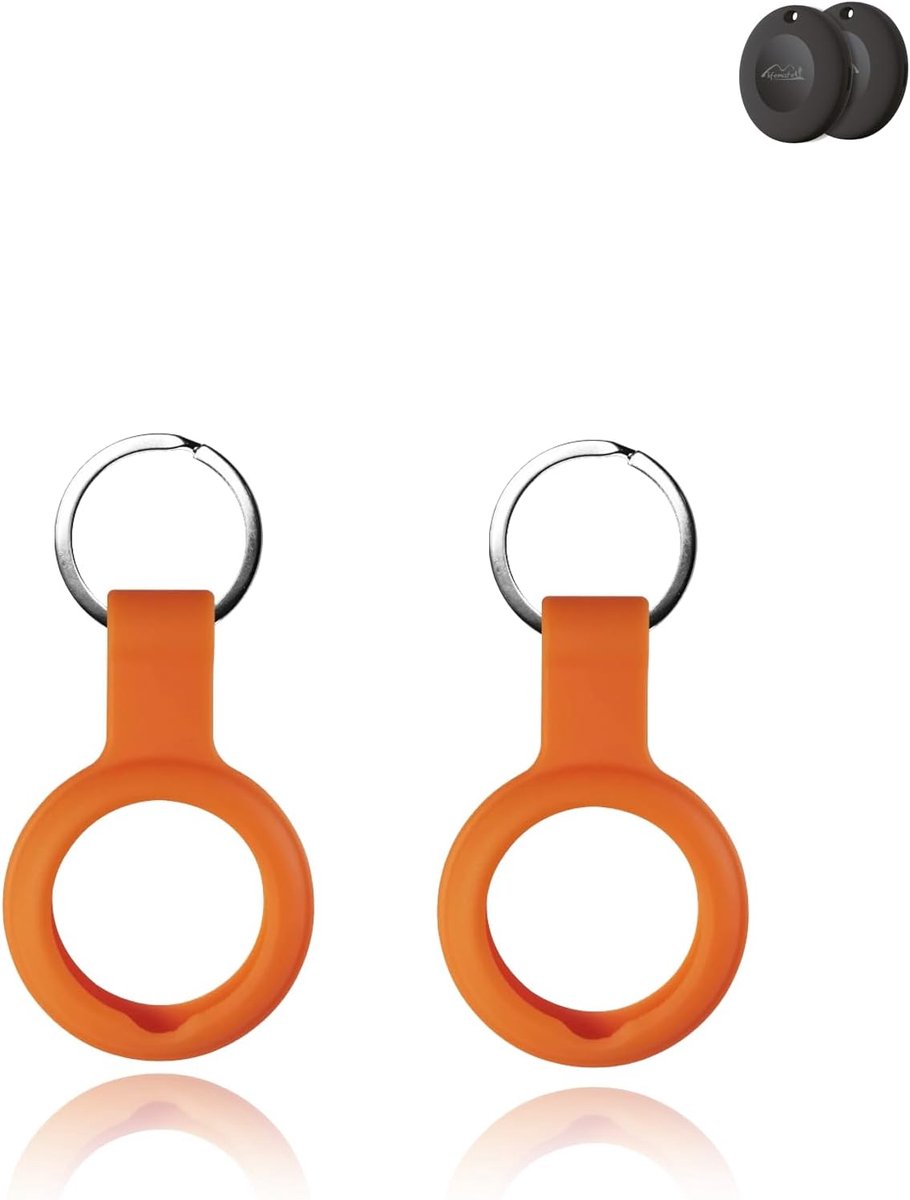 (2 stuks) hoes voor Lifemate Life Tag - duurzaam, milieuvriendelijke siliconen, schokbestendig, gemakkelijk te verwijderen en anti-verloren ontwerp, oranje