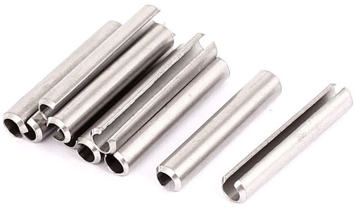 Sourcingmap M4x25mm 304 RVS Split Spring Roll Plug Pins 10st