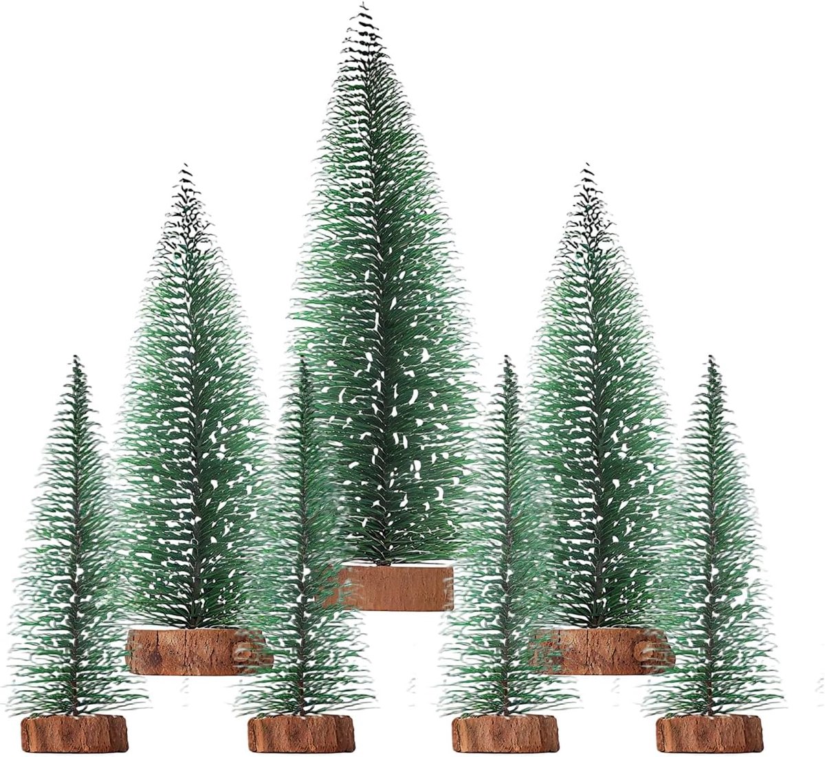 7 stuks mini-kerstboom, kleine kunstkerstboom, winterdecoratie, kerstfeestdecoraties, tafeldecoratie, etalage