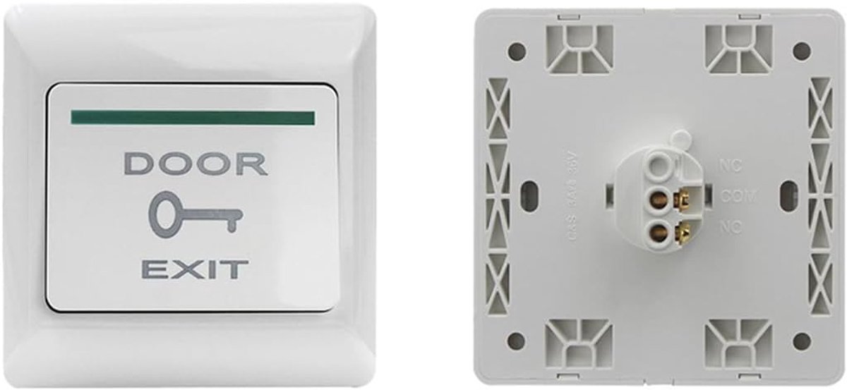 Drukknop Deurschakelaar Deurschakelaar voor Veiligheidssysteem voor Elektrisch Slot 86 X 86 mm, Waterbestendig Door EXIT