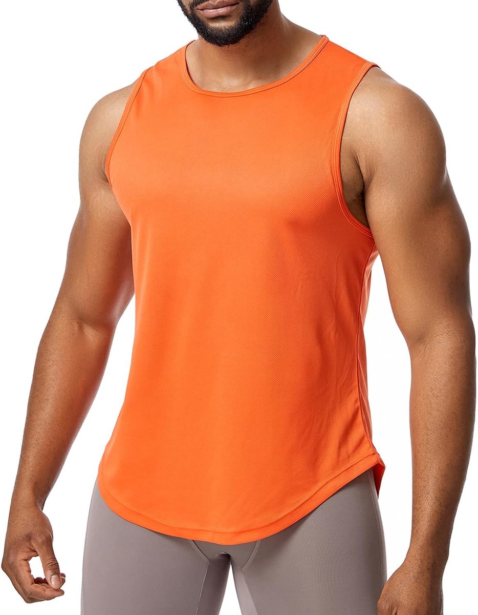 sporttanktop voor heren, ademend, voor hardlopen en fitness, ideaal voor training, strand en vrije tijd