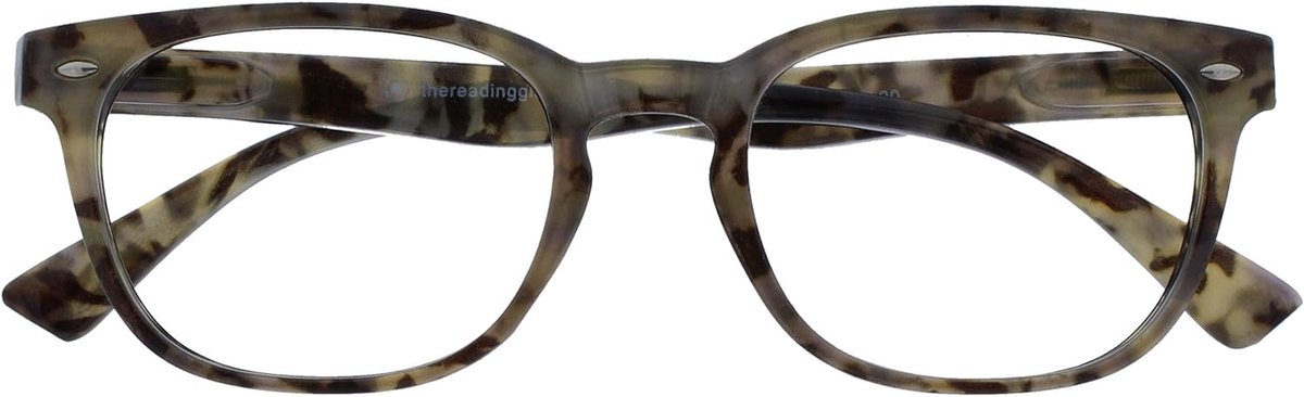 Grijs Schildpad Wrap Lezers Gregory Peck-Stijl Mannen Vrouwen Scharnieren Met Veer R14-7 +2,00
