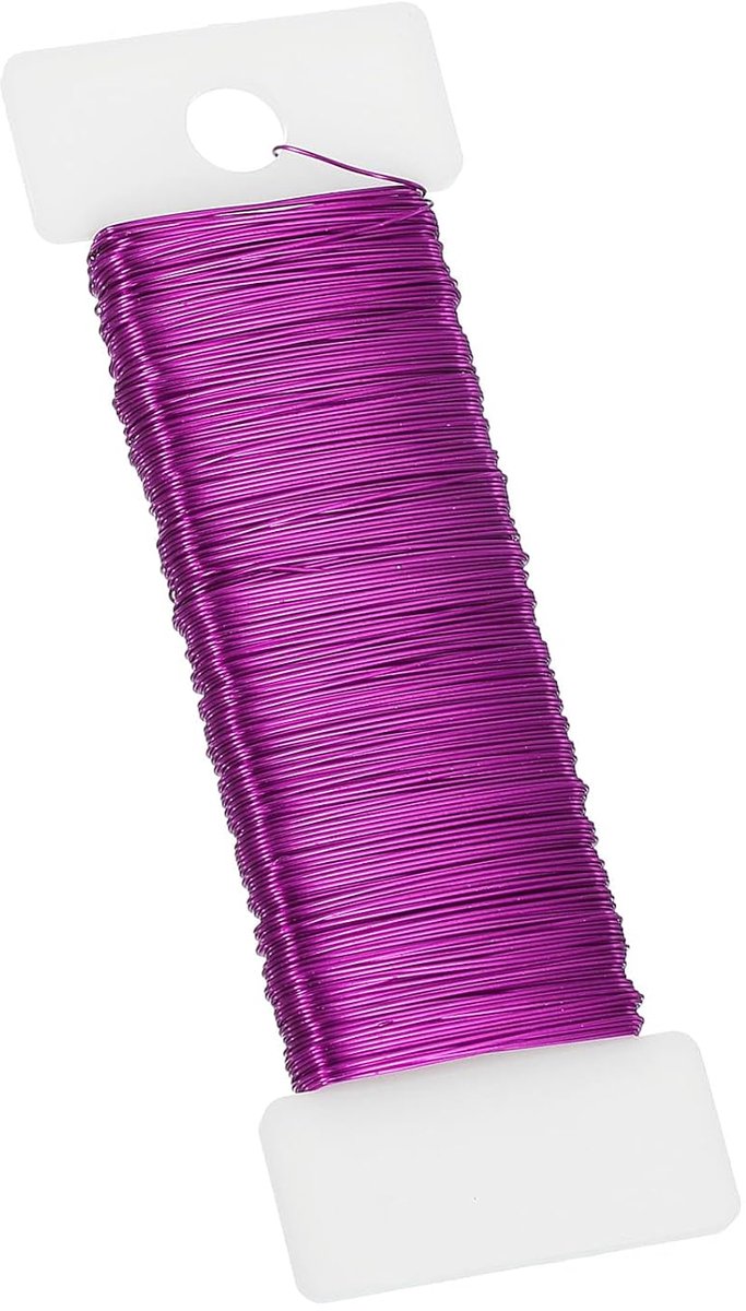 Draad, 26 gauge, 100 m, draad voor bloemenkransen voor kunsthandwerk, bloemstukken, rood roze