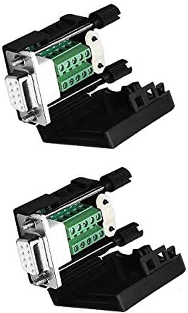 Soldeervrije Adapter 9 Pin Serieel R-S-232 naar 9 Pin Socket Seriële Terminal Breakout-kaartmodule (met moeder)