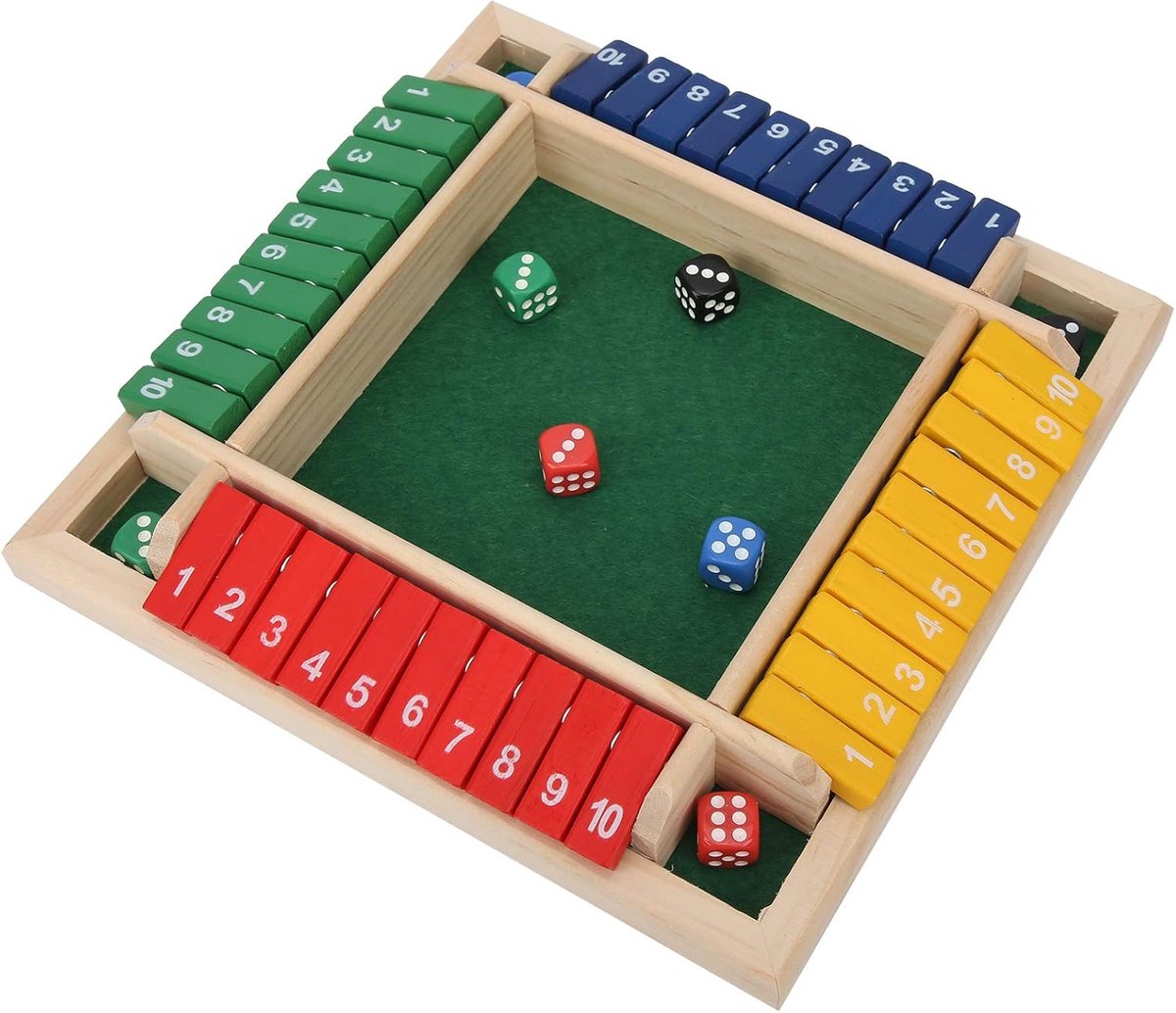 Shut The Box Het Populaire Houten Dobbelspel Dobbelspel Wiskundespel Houten Bord Pub Bar Party Familie Ouder-kind Interactief Spel
