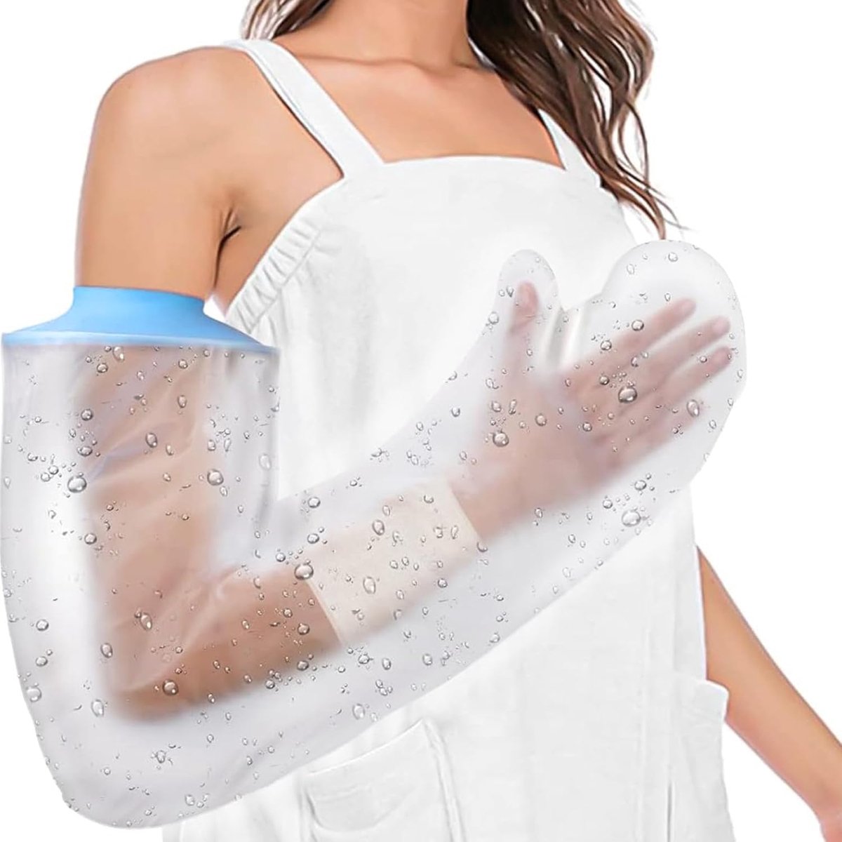 Gipsbescherming, waterdichte arm, volwassenen, verbandbescherming, douchebescherming, hand, herbruikbaar, gips, douche-hoes, armbescherming bij het baden (lange arm)
