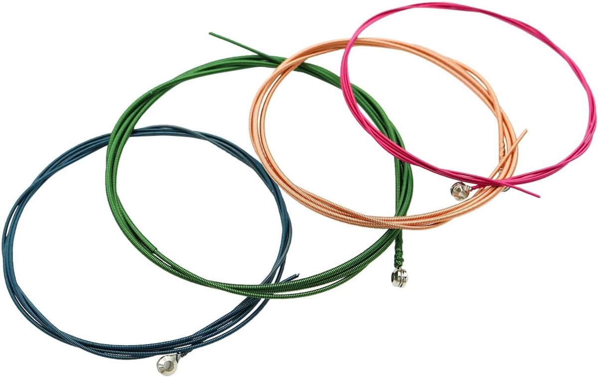4-snarige bassnaren Rainbow kleurrijke stalen snarenset voor akoestische bas, vervangingsonderdelen voor elektrische bas