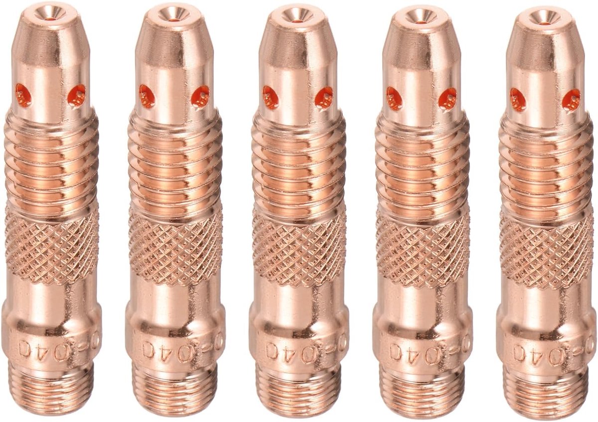 5 stuks TIG soldeertang lichaam 10N23 (1/16") gatdiameter koper verbruiksartikelen voor WP-17 WP-18 en WP-26 serie lasbranders