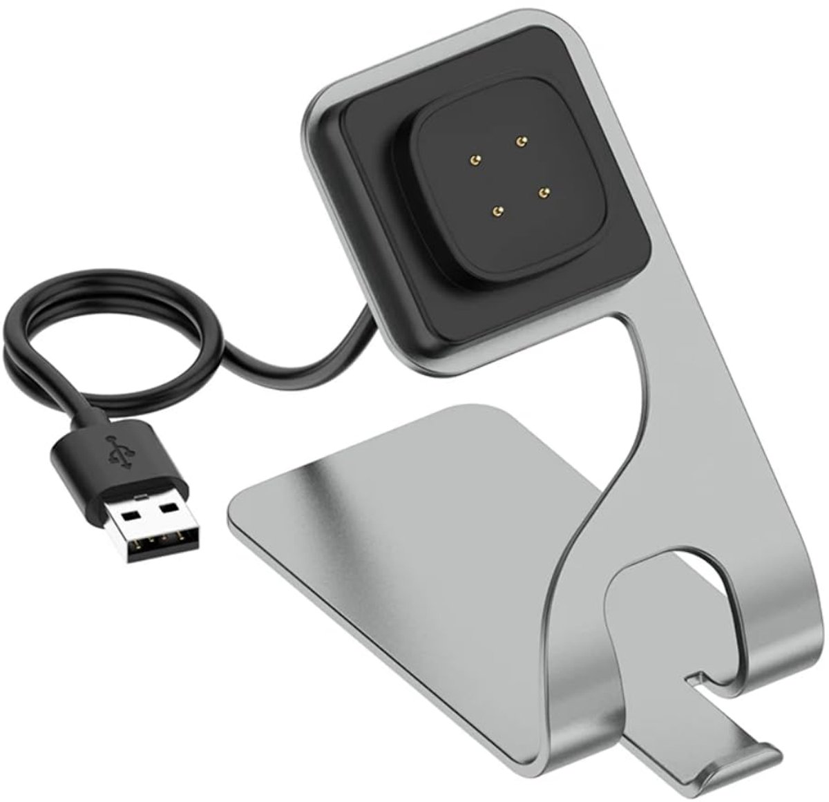 laadstation voor Fitbit | 360° draaibaar | aluminium | 1,5 meter | voor Fitbit Versa 3/4, Sense/Sense 2