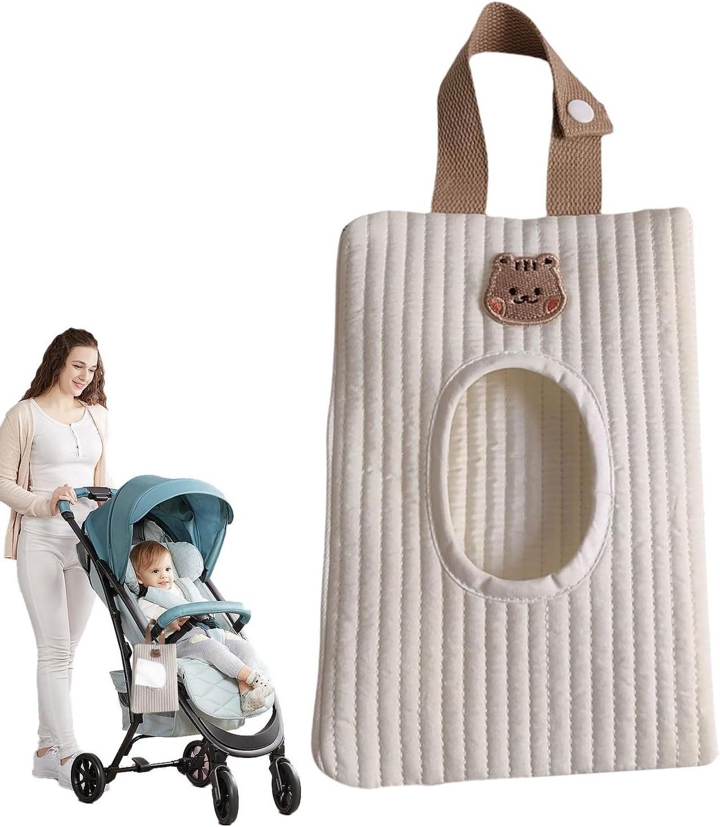 Babydoekjeshouder - Reis Doekjes Opbergtas - Onderweg Luiers Verschoonen - Herbruikbaar Zacht Zakje - 23x15 cm - B
