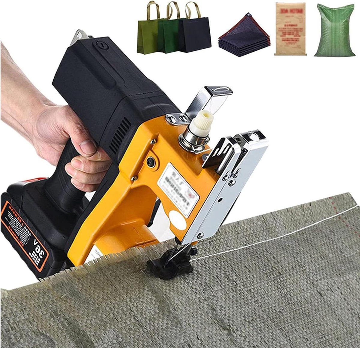 Draagbare Naaimachine - Zaksluitmachine Verpakkingsmachine - Zakken Sluiten - Snelle Sluiting - 1.5 cm dikte - Grijs