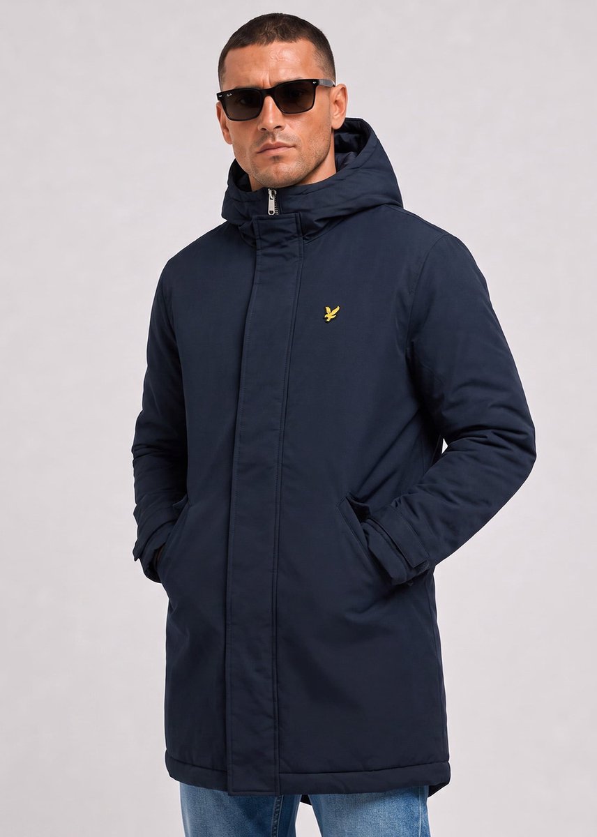 Lyle & Scott Padded fishtail parka - dark navy