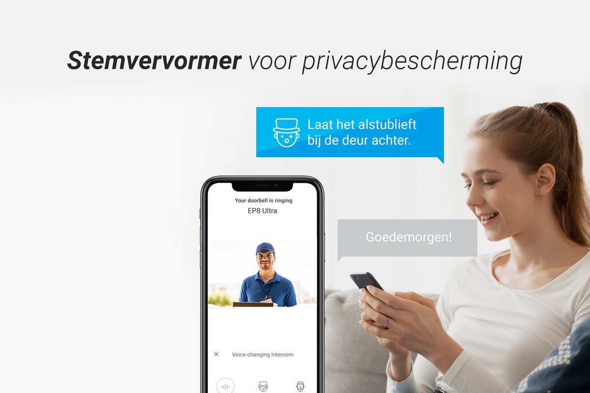 EZVIZ EP8 Ultra - Videodeurbel met Camera met AI Scherm – 3K+ (6MP) Dual Lens – Pakketdetectie – Draadloos of Bedraad – 32GB ingebouwde opslag – Zonder Abonnement — cadeau in Elektronica - foto 4