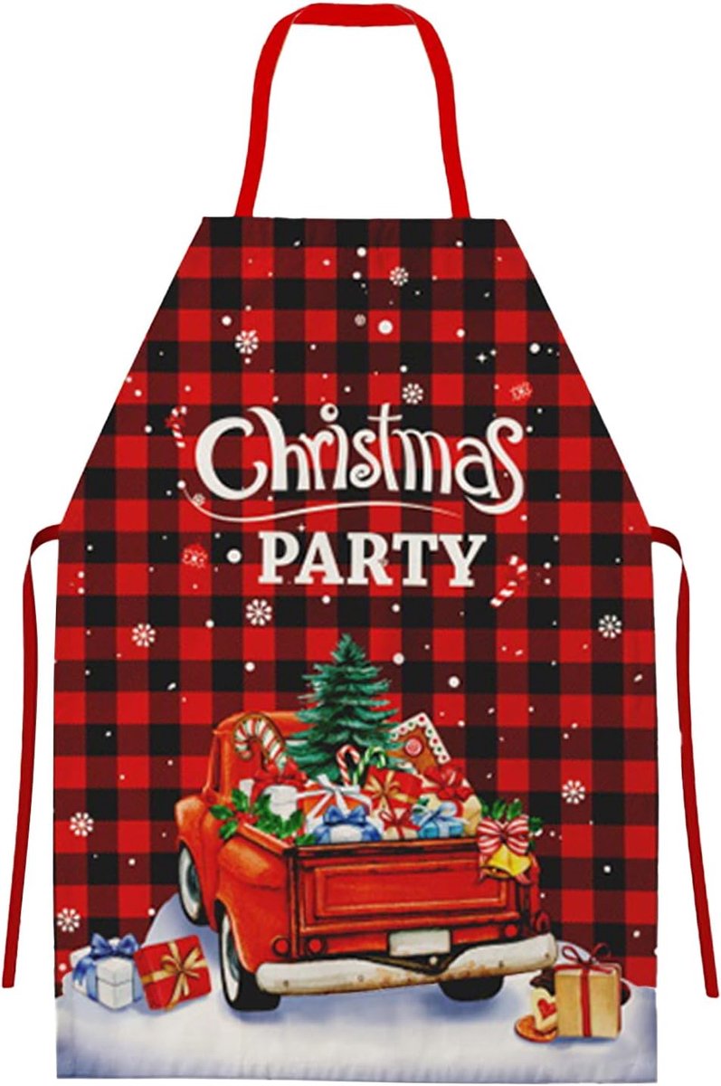 Keuken Schort Unisex - Grappig Kerst Schort - Kerst Chef Decoratie - Perfect voor BBQ Feest - ShopVlot