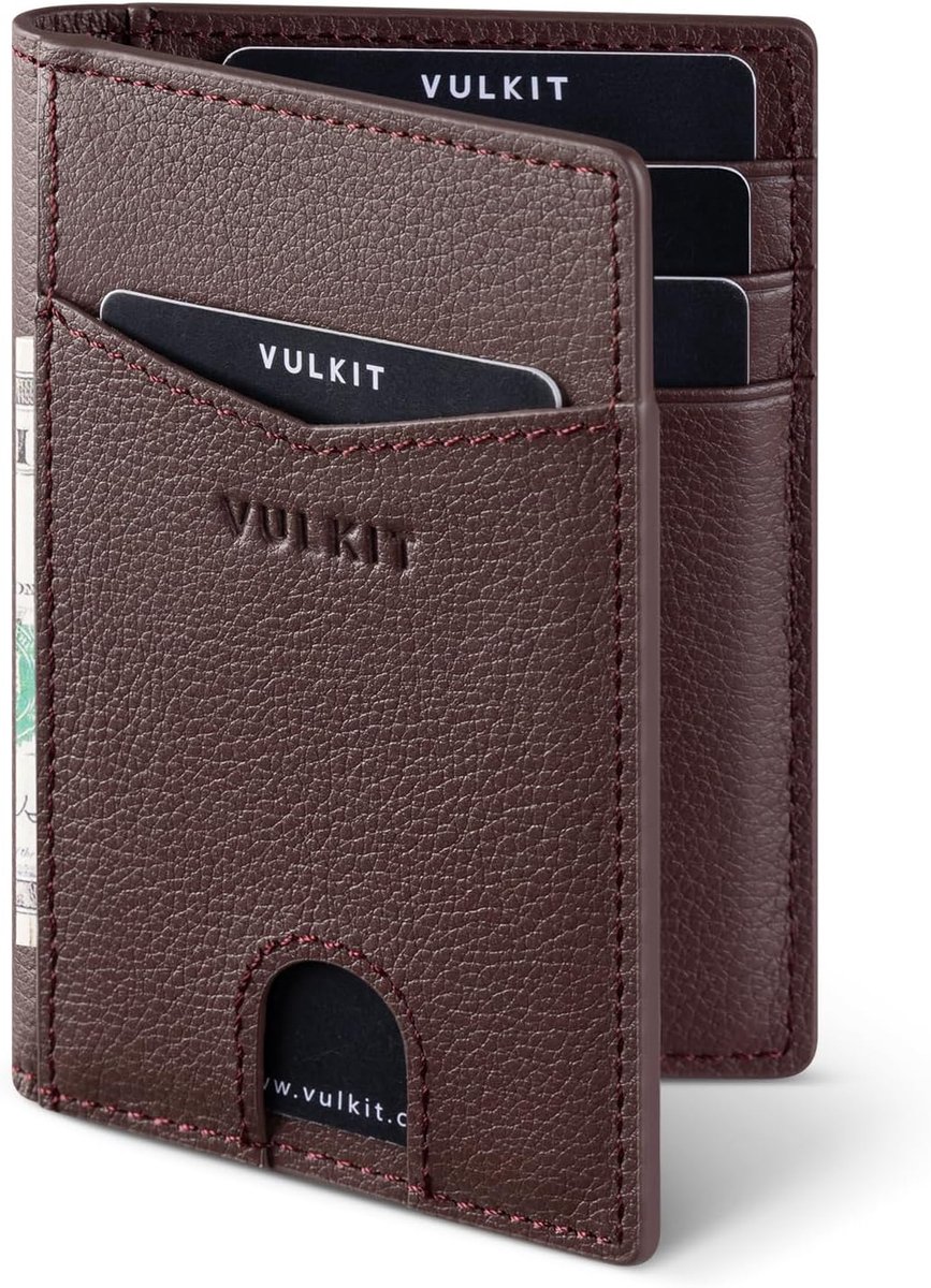 Creditcardhouder RFID-blocking - Slimme portefeuille van echt leer - 10 pockets voor snelle toegang - ShopVlot