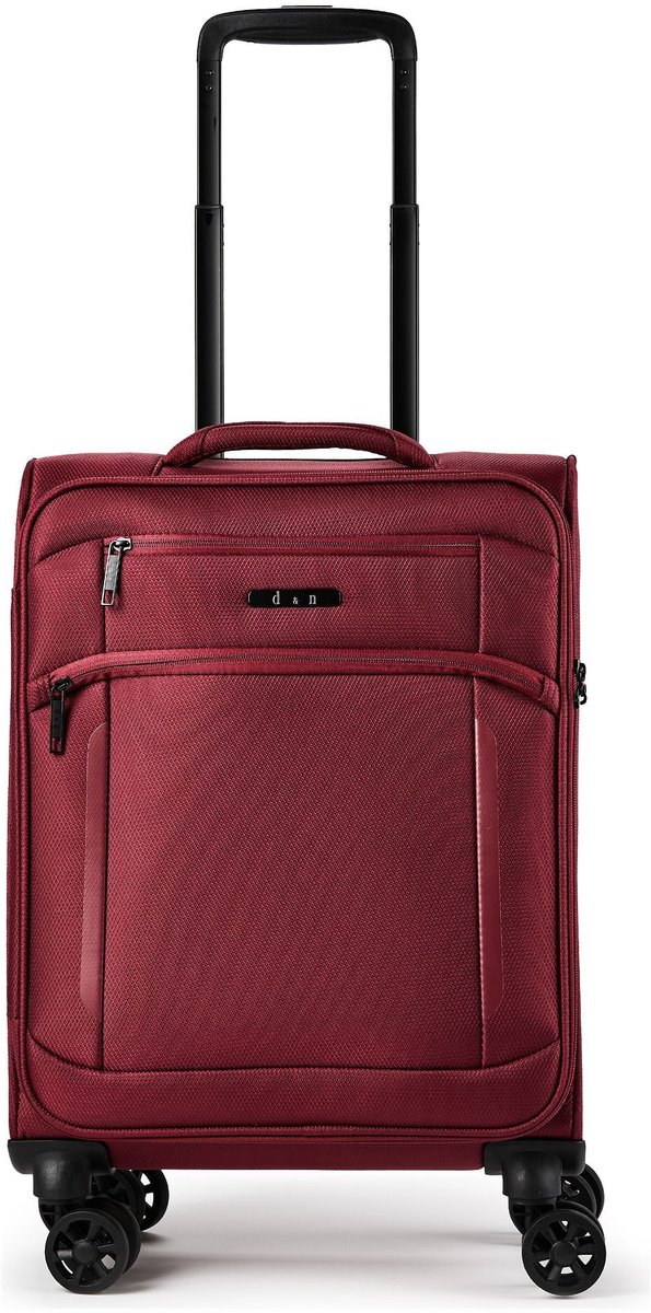 d & n Travel Line 9804 4 wielen Cabinewagen S 55 cm - Zachte bagage - TSA slot - dark red