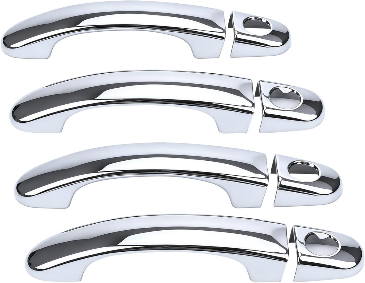 Deurgreepafdekkingset voor VW T5/T6 en Caddy - 8-delig ABS zwart - krasbestendig - eenvoudige montage - ShopVlot