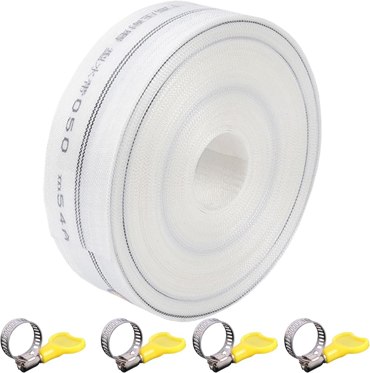 Weefselslang 32 mm x 20 m - Waterdicht - Inclusief 4 klemmen - Ideaal voor dompelpompen - ShopVlot