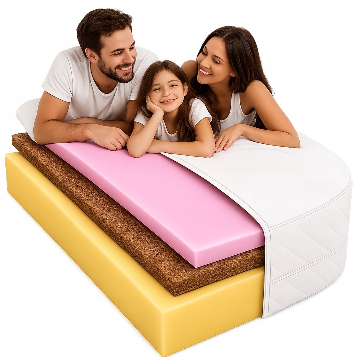 90x180 Traagschuim Matras HR 25cm Zomer/Winter H2/H4