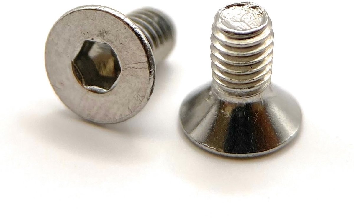 Schroeven M3 x 6 mm - RVS A2 - Verzonken kop - Eenvoudig te installeren met inbus - ShopVlot