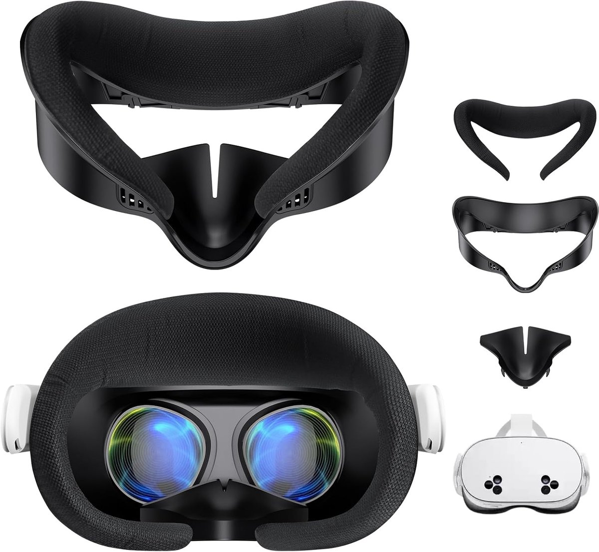 Gezichtsmasker voor Meta Quest 3S - ademend schuim - verbeterde luchtcirculatie - vermindert beslaan - ShopVlot