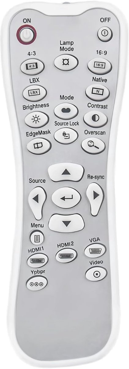 Afstandsbediening L-27-5KEY voor Optoma projector - direct gebruiksklaar - vervangend exemplaar - ShopVlot