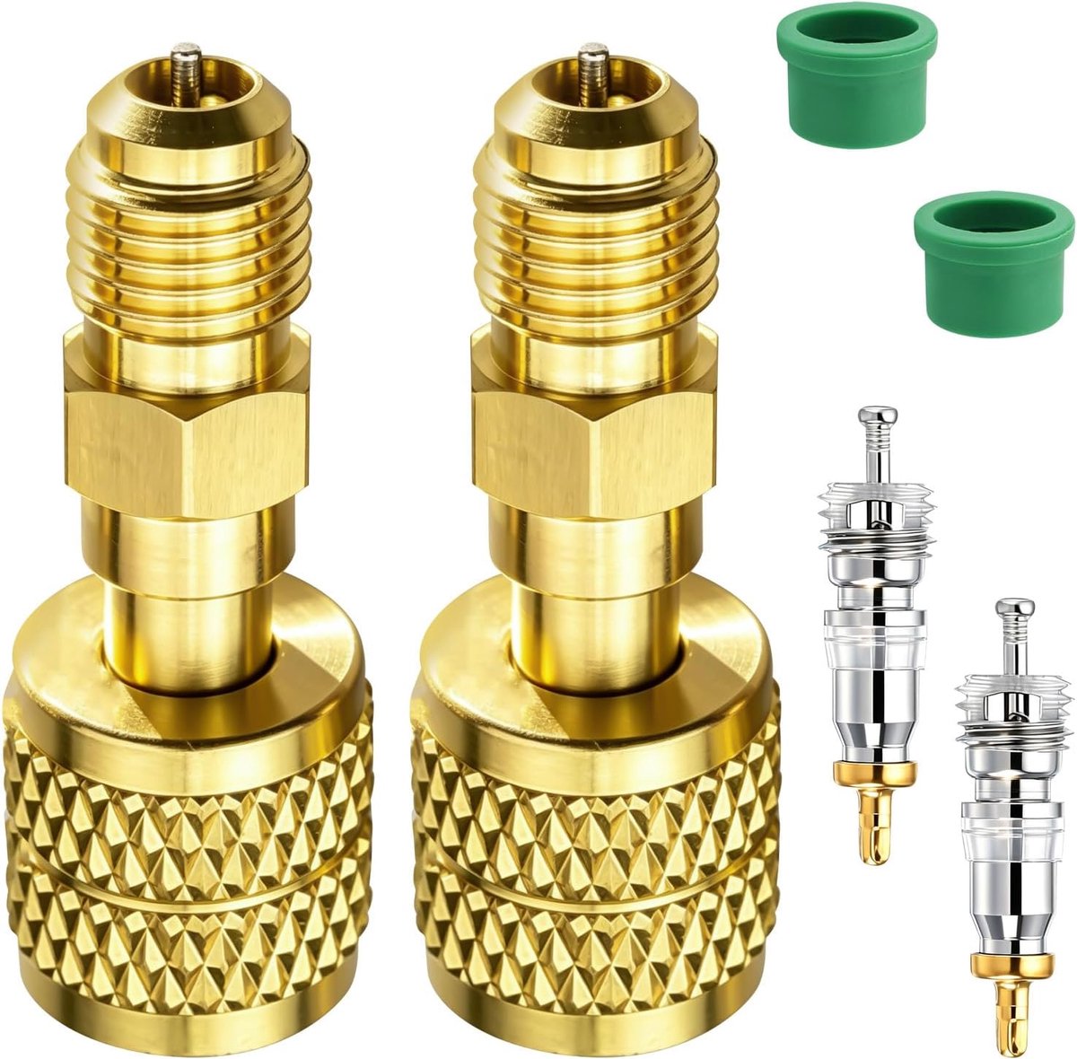 R32 koelsysteem adapter 6pcs - messing schroefdraad - reverse thread fitting - geschikt voor HVAC toepassingen - SnelShoppen
