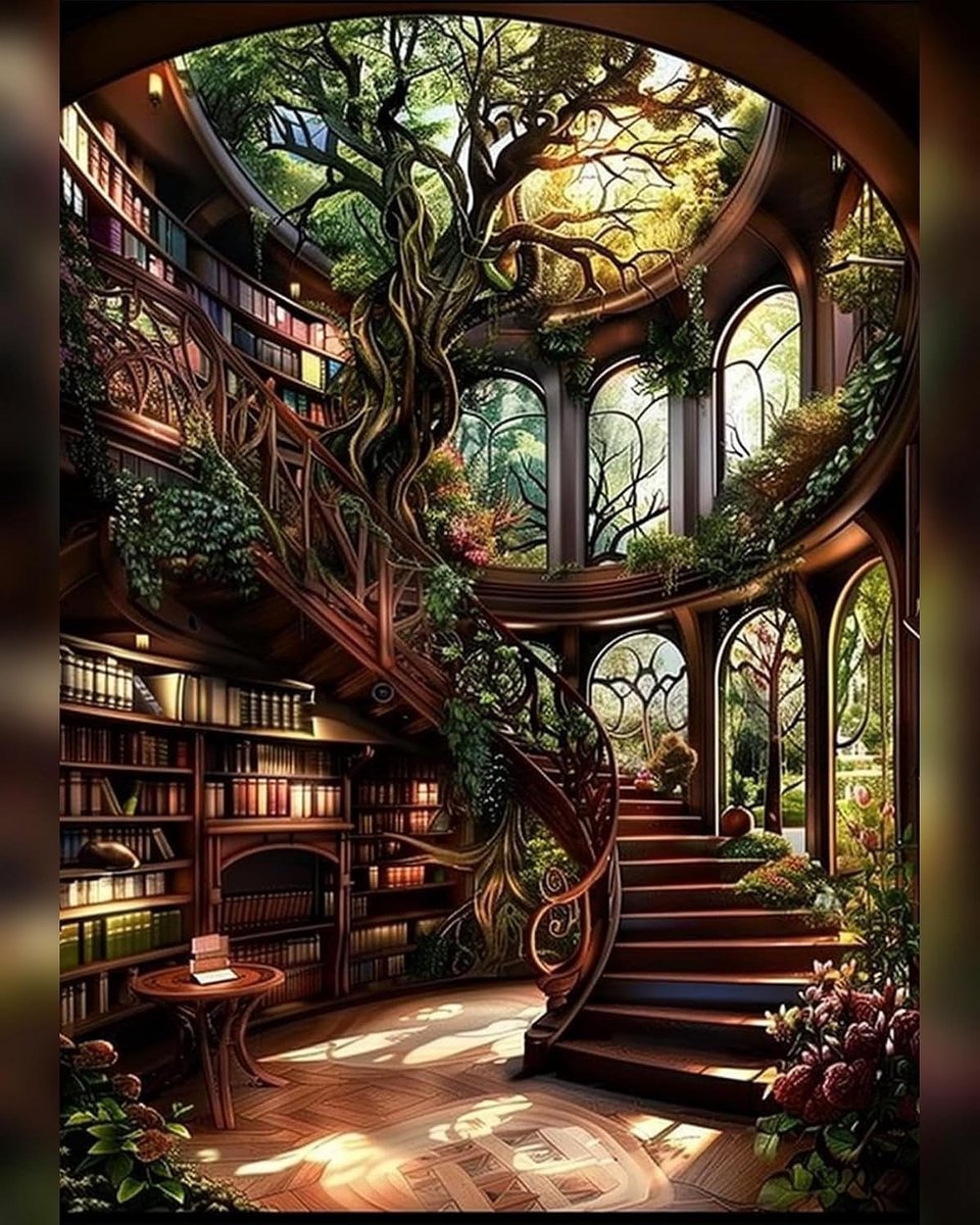 Schilderen op nummer volwassenen 40 x 50 cm - landschap met fantasiebibliotheek - SnelShoppen