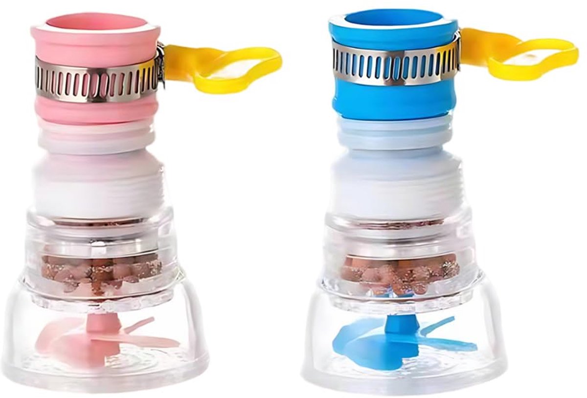 Kraanfilter 2pcs - Plastic uitbreidbaar - 360° draaibaar - Voorkomt water spetters - SnelShoppen