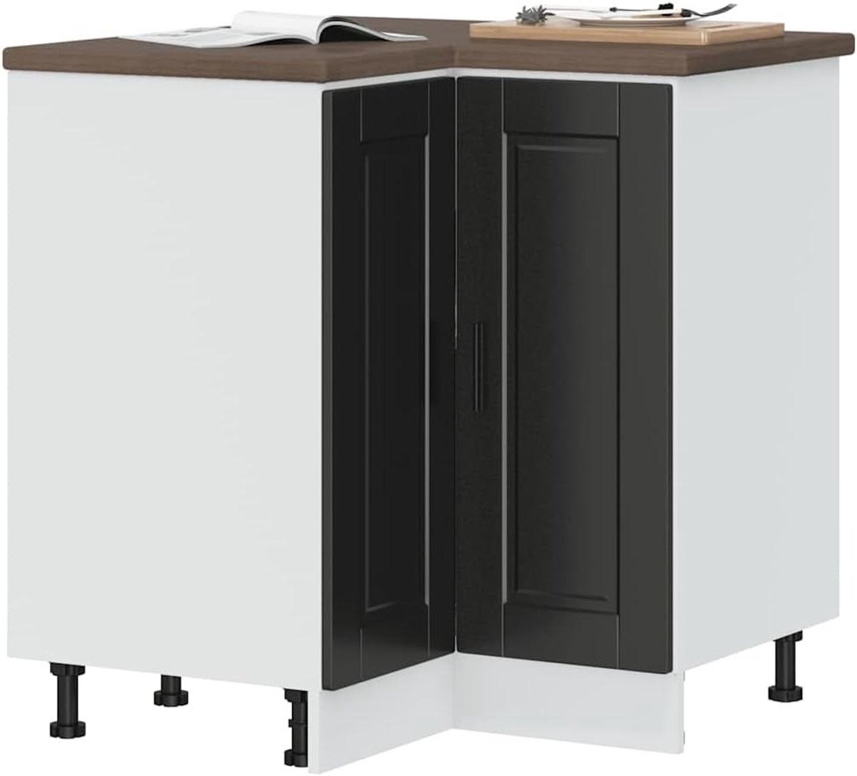 Keukenhoekonderkast - Keukenkast Hoek - Keukenruimte Optimaliseren - Verstelbare Poten - 75.5 x 75.5 x 81.5 cm - Zwart