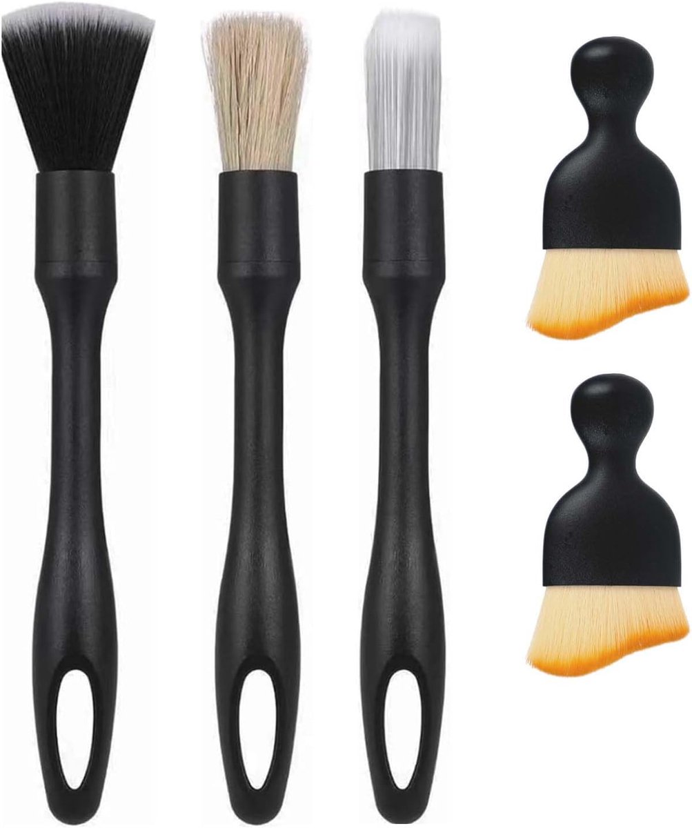 Auto detailing borstel set - 9-delig - veelzijdige reinigingsborstels - perfect voor interieur en wielen - SnelShoppen