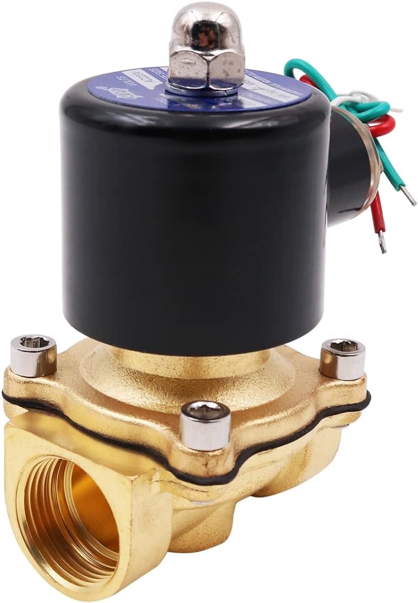 Solenoïde klep water 220V DN15 - normaal gesloten - geschikt voor lucht, water en olie - ideale irrigatieoplossing - SnelShoppen