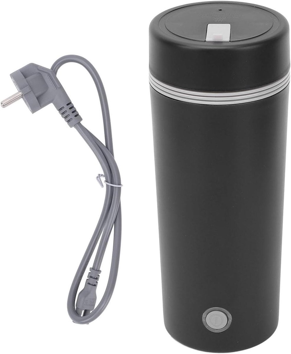 Draagbare Elektrische Waterkoker - Mini Waterkoker Reis - Onderweg Warme Dranken - Dubbelwandige Isolatie - 350 ml - Wit