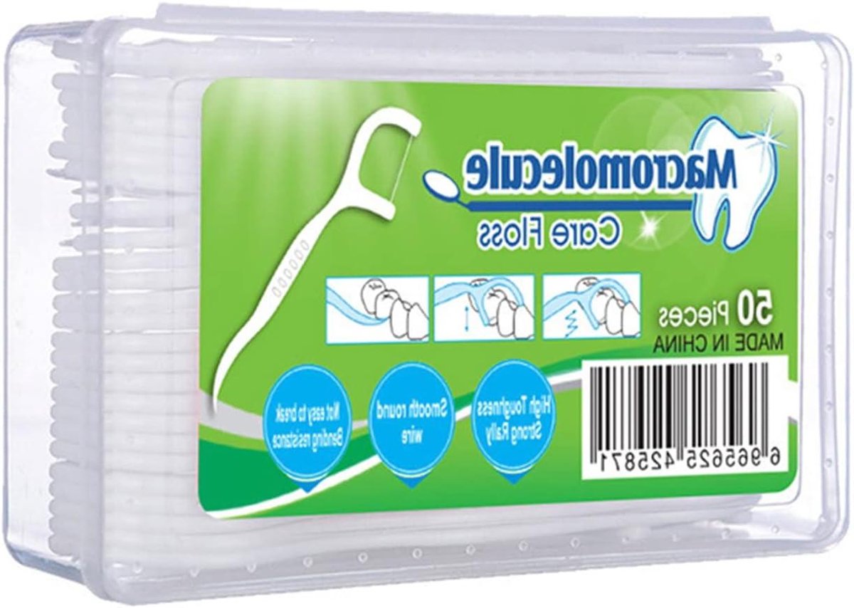 Tandzijde Picks - Tandenstoker - Tanden Reinigen - Antislip Handvat - 50 Stuks - Blauw