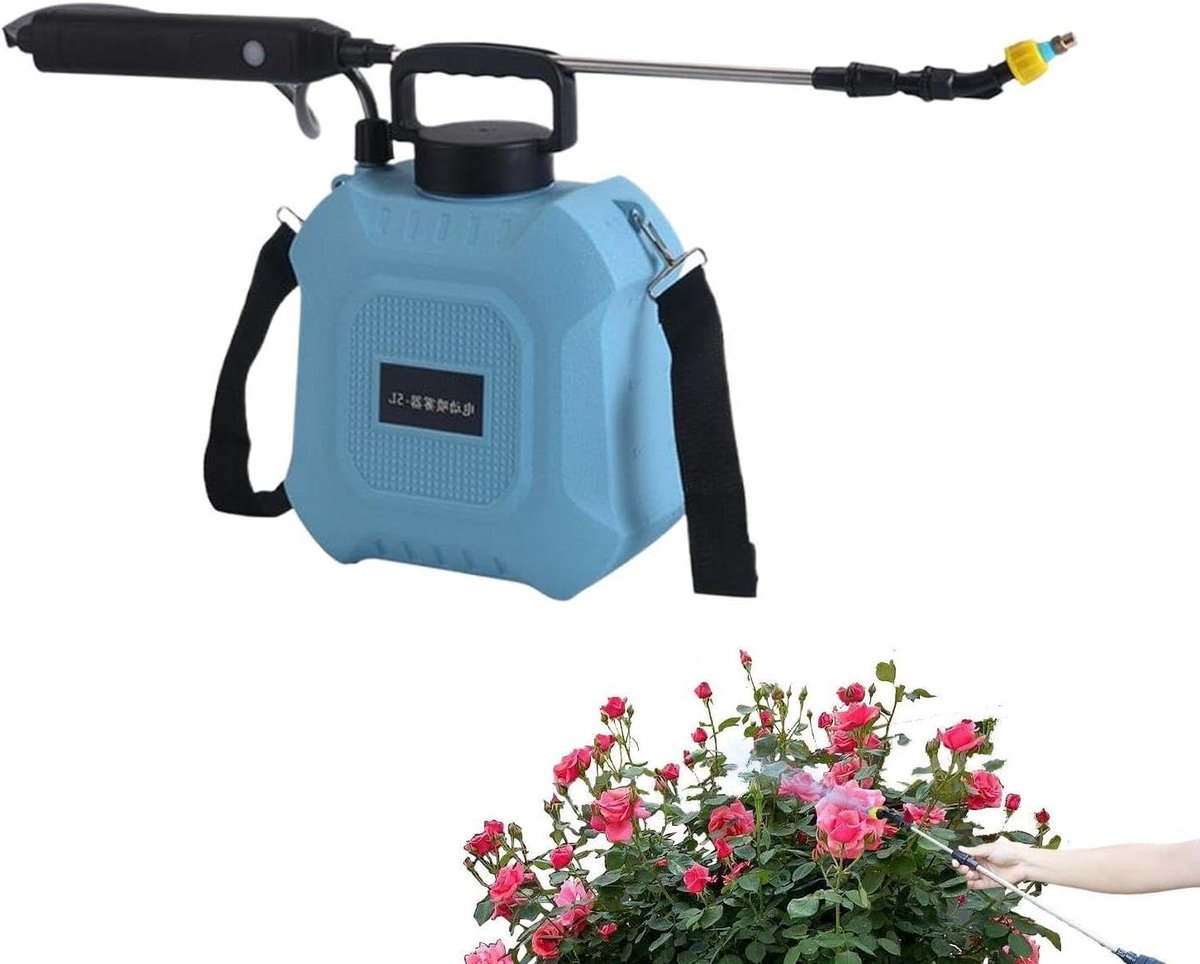Accu Rugsproeier - Elektrische Tuinsproeier - Planten Verzorgen - Type C Snelladen - 5L of 8L - Lichtblauw