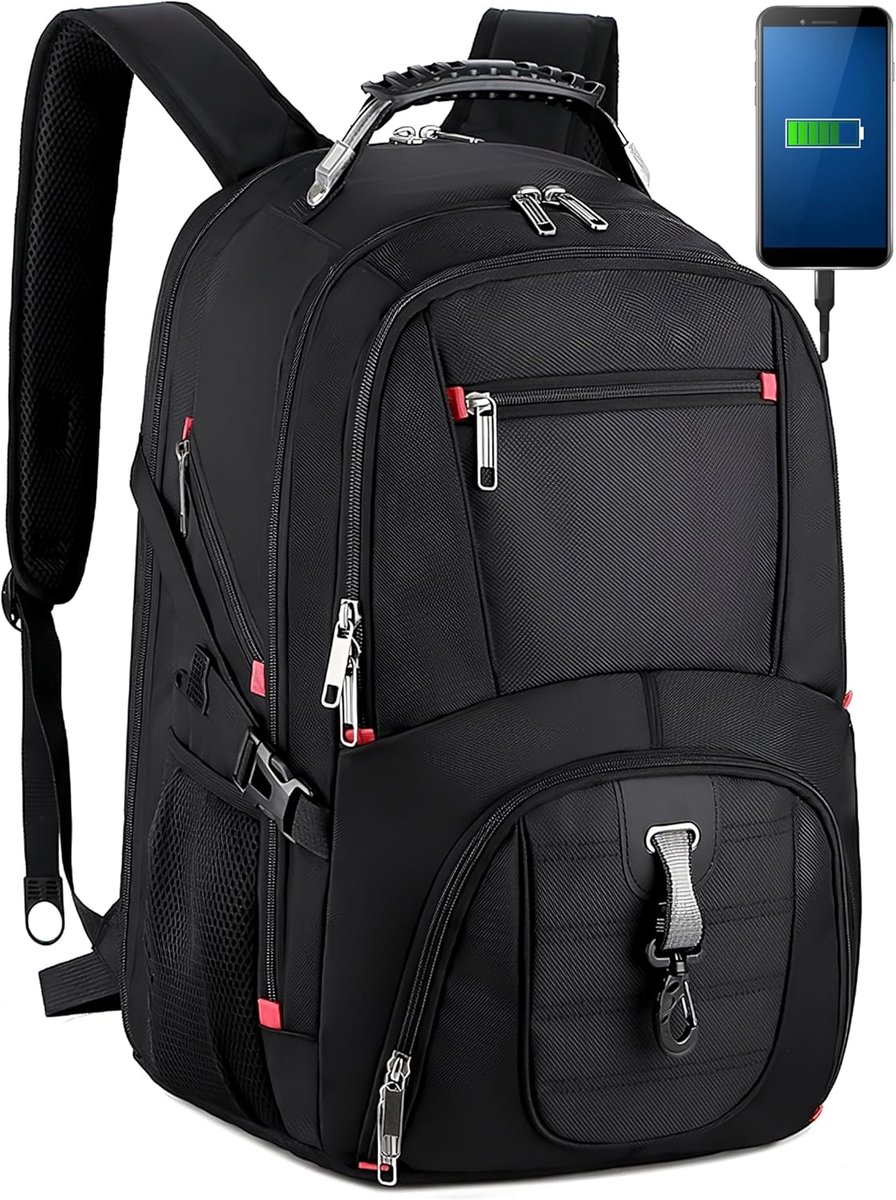 ALTOS OFFICE AND HOME Laptop Backpack 17 Inch Business Travel Studio USB Port Black Anti-Theft Protection Ideal for - ShopVlot