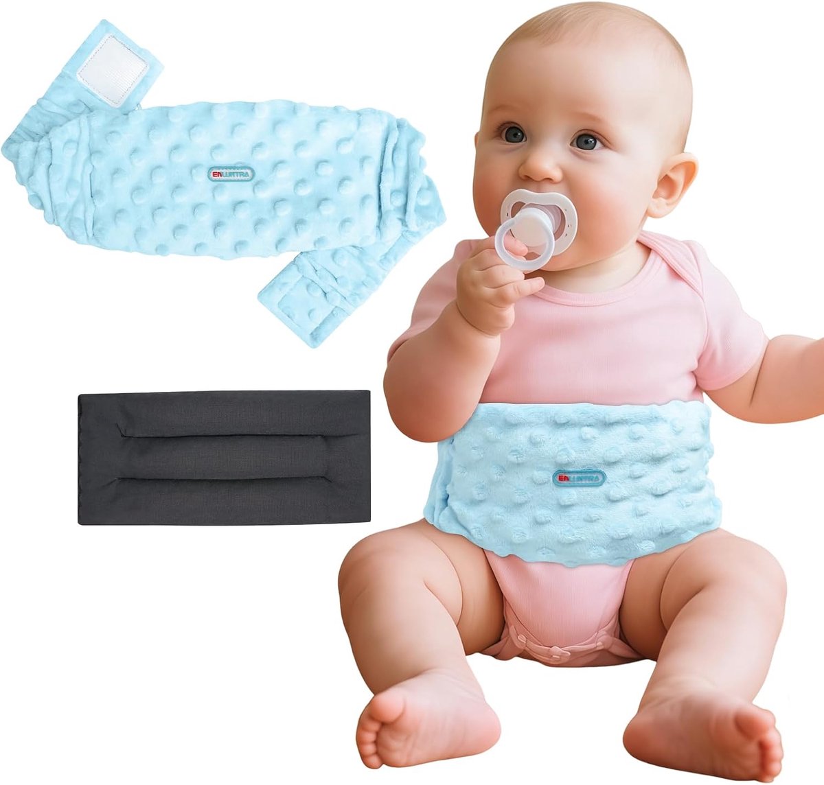 Baby Warming Belt Flaxseed Anti-Colic Belt, Blue - ShopVlot