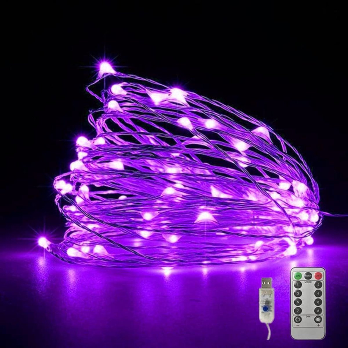 LED String Lights 66ft - Koperdraad - 200 LEDs - 8 Verlichtingsmodi met Afstandsbediening - ShopVlot
