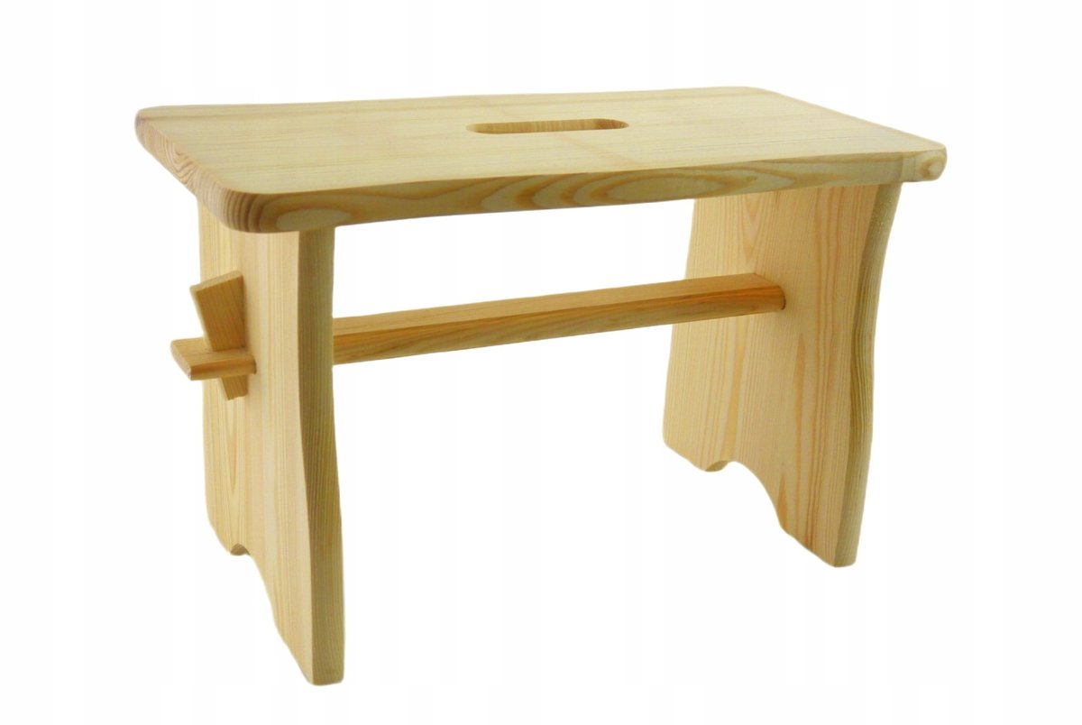 Merkloos Houten Keukentabouret - 26 cm Hoogte