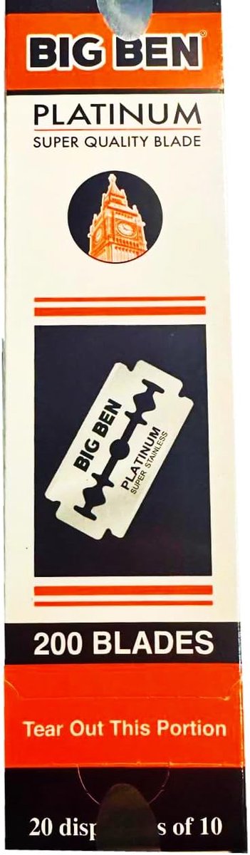 Scheermesjes 200 stuks - dubbelzijdig - platinum - voor een gladde scheerbeurt - ShopVlot