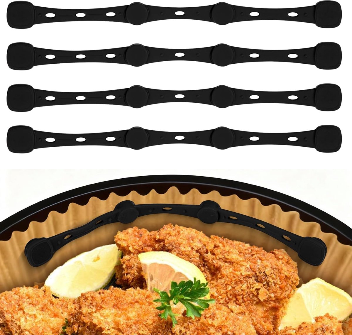 Magneten voor hete luchtfriteuse - silicone bevestigingsset - hittebestendig - veilig en flexibel gebruik - ShopVlot