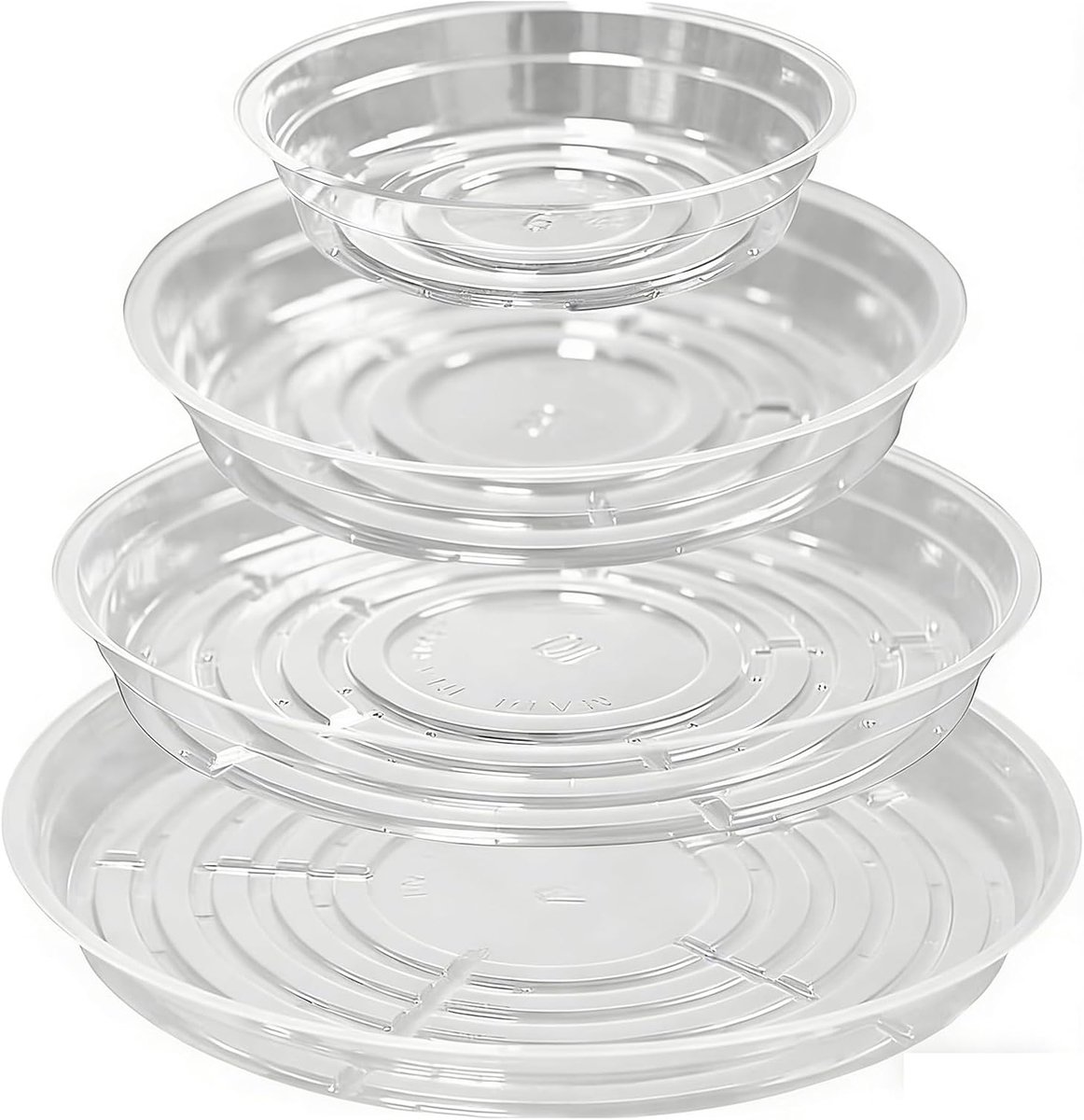 Plantenschotels 15-30 cm - Transparant Plastic - Voor binnen en buiten - Houdt oppervlakken schoon - ShopVlot